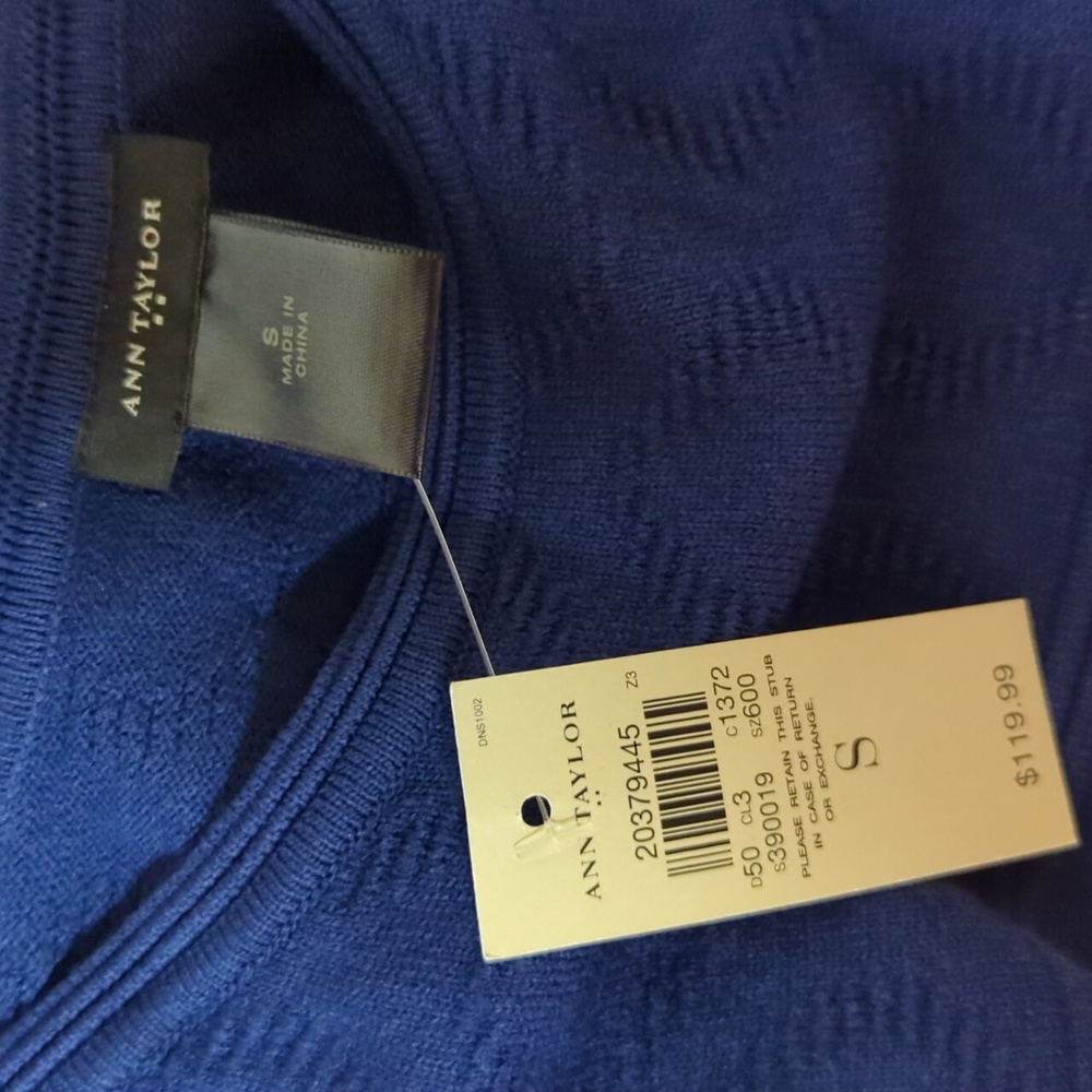 Ann Taylor Sleeveless Knit Dress, S, Dark Blue - Picture 7 of 13